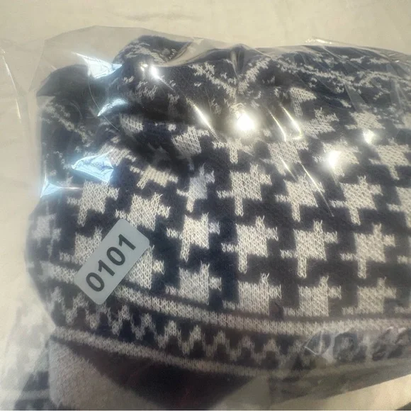 Dana Buchman Navy Cream Geometric Open Front Cardigan Small - Picture 8 of 8